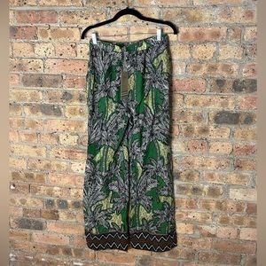 Devotion Twins tropical print wide leg pants, size S, never been worn